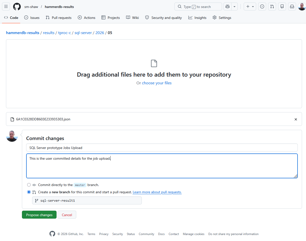 Uploading the JSON artifact to GitHub