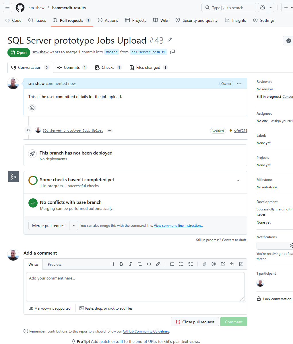 Pull request checks and review